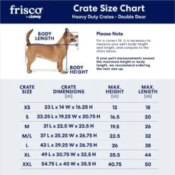Frisco Heavy Duty Fold & Carry Double Door Collapsible Wire Dog Crate -WoofyPlay Store 109789 PT2. AC SS1800 V1672870100