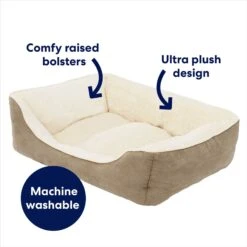 Frisco Rectangular Bolster Cat & Dog Bed 10 Frisco Rectangular Bolster Cat & Dog Bed -WoofyPlay Store 113275 PT4. AC SS1800 V1667227172