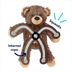 Frisco Bear Plush With Inside Rope Squeaky Dog Toy 8 Frisco Bear Plush With Inside Rope Squeaky Dog Toy -WoofyPlay Store 147061 PT2. AC SS1800 V1695670751