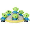 Frisco Flying Saucer & Aliens Hide & Seek Puzzle Plush Squeaky Dog Toy