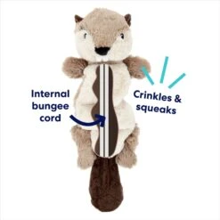 Frisco Beaver Bungee Plush Squeaky Dog Toy -WoofyPlay Store 152824 PT2. AC SS1800 V1686579686