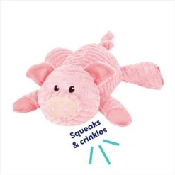 Frisco Corduroy Plush Squeaking Pig Dog Toy -WoofyPlay Store 152832 PT2. AC SS1800 V1692020044