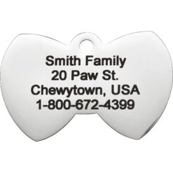 Frisco Stainless Steel Personalized Dog & Cat ID Tag, Bow Tie -WoofyPlay Store 152997 PT3. AC SS1800 V1548964672