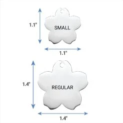 Frisco Stainless Steel Personalized Dog & Cat ID Tag, Flower -WoofyPlay Store 153002 PT6. AC SS1800 V1540562264