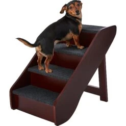 Frisco Deluxe Foldable Wooden Carpeted Cat & Dog Stairs -WoofyPlay Store 156781 PT4. AC SS1800 V1569621467