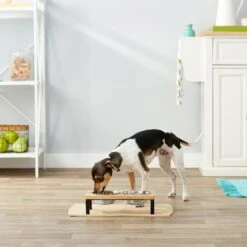Frisco Wood Elevated Stainless Steel Double Diner Dog & Cat Bowl -WoofyPlay Store 161144 PT3. AC SS1800 V1561641426