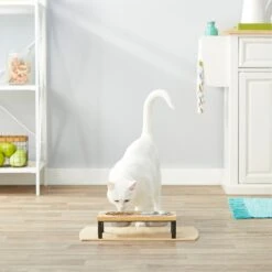 Frisco Wood Elevated Stainless Steel Double Diner Dog & Cat Bowl -WoofyPlay Store 161144 PT4. AC SS1800 V1561641433