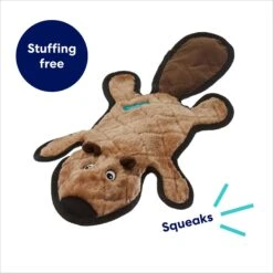 Frisco Beaver Stuffing-Free Flat Plush Squeaky Dog Toy -WoofyPlay Store 174729 PT2. AC SS1800 V1695670690