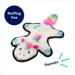 Frisco Unicorn Stuffing-Free Flat Plush Squeaky Dog Toy -WoofyPlay Store 174737 PT2. AC SS1800 V1695670697