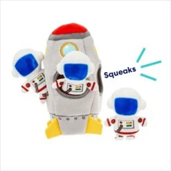 Frisco Rocket Ship Hide & Seek Puzzle Plush Squeaky Dog Toy -WoofyPlay Store 174753 PT3. AC SS1800 V1695670718
