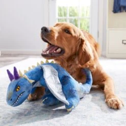 Frisco Mythical Mates Bluefoot The Blue Dragon Plush Squeaky Dog Toy -WoofyPlay Store 204487 PT2. AC SS1800 V1583271230
