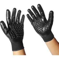 Frisco Dog & Cat Deshedding & Grooming Gloves, Black -WoofyPlay Store 206843 PT7. AC SS1800 V1680186390