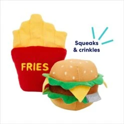 Frisco Burger & Fries Plush Squeaky Dog Toy -WoofyPlay Store 213822 PT2. AC SS1800 V1695748418