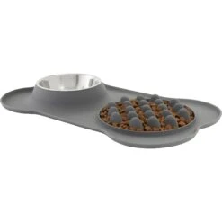 Frisco Silicone Slow Feeder Mat With Stainless Steel Bowl -WoofyPlay Store 215983 PT2. AC SS1800 V1591020078