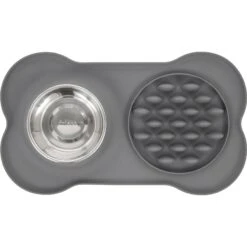 Frisco Silicone Slow Feeder Mat With Stainless Steel Bowl -WoofyPlay Store 215983 PT3. AC SS1800 V1591020073
