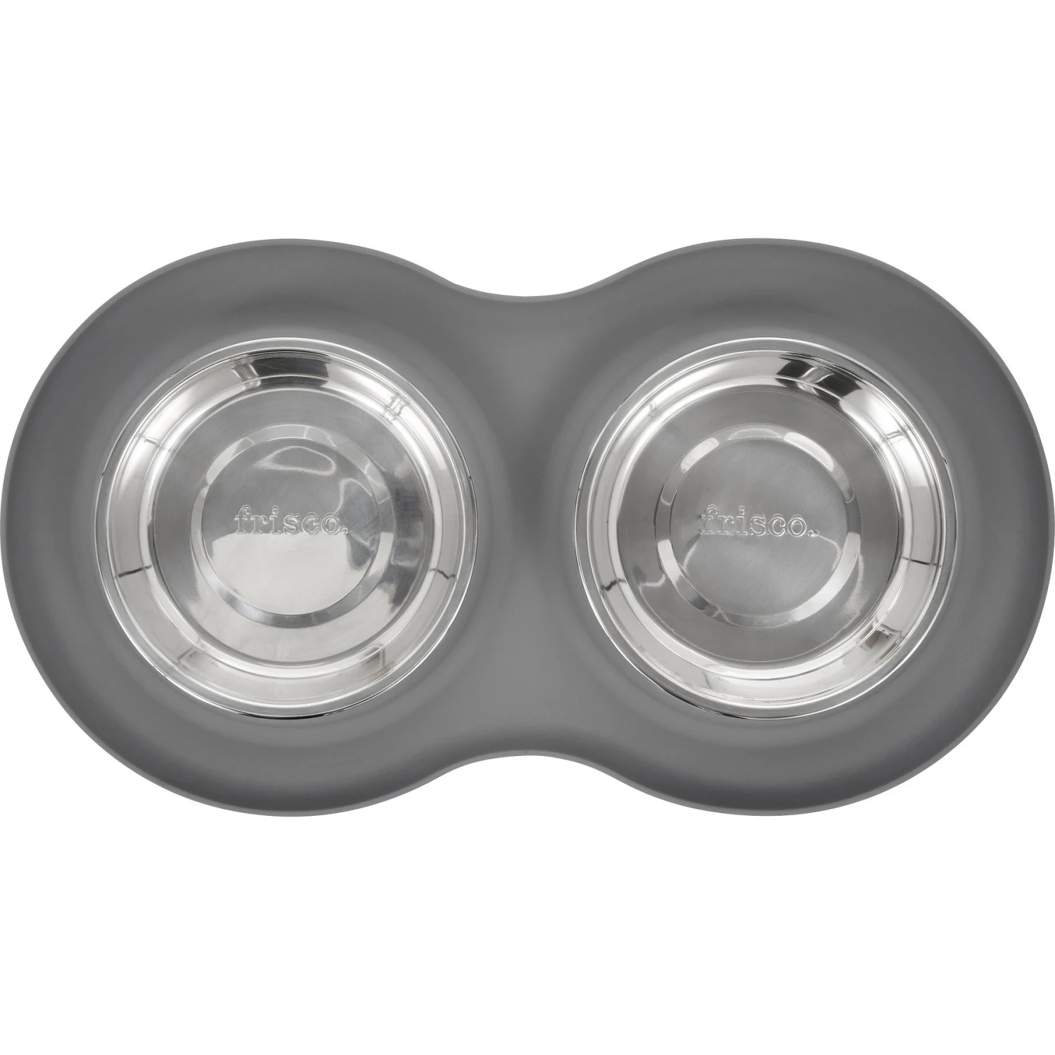 Frisco Double Stainless Steel Pet Bowl With Silicone Mat 4 Frisco Double Stainless Steel Pet Bowl With Silicone Mat - Image 4