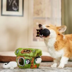 Frisco Halloween Haunted Shack Hide & Seek Puzzle Plush Squeaky Dog Toy -WoofyPlay Store 218598 PT6. AC SS1800 V1597599360