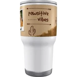 Frisco Double Walled "Pawsitive Vibes" Personalized Tumbler -WoofyPlay Store 219776 PT3. AC SS1800 V1594392357