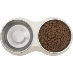 Frisco Stainless Steel Double Dog Bowls With Melamine Stand -WoofyPlay Store 232092 PT3. AC SS1800 V1605142922