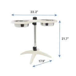 Frisco Adjustable Stainless Steel Double Elevated Dog Bowls -WoofyPlay Store 232097 PT6. AC SS1800 V1605747106