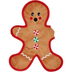 Frisco Holiday Gingerbread Man Flat Plush Squeaky Dog Toy -WoofyPlay Store 233241 PT3. AC SS1800 V1600872370