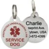 Frisco Service Personalized Dog ID Tag, Round Shape