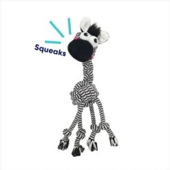 Frisco Zebra Rope Squeaky Dog Toy -WoofyPlay Store 242163 PT2. AC SS1800 V1691785246