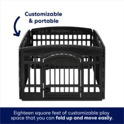 Frisco 4-Panel Dog Exercise Playpen With Door, 24-in -WoofyPlay Store 244546 PT4. AC SS1800 V1603407098