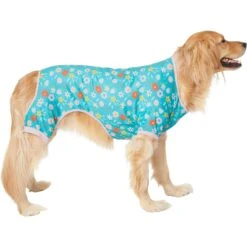 Frisco Teal Floral Dog & Cat Jersey PJs -WoofyPlay Store 249132 PT2. AC SS1800 V1637674341