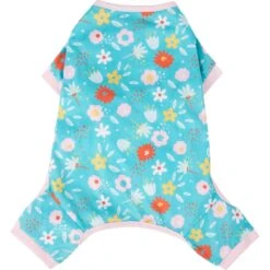 Frisco Teal Floral Dog & Cat Jersey PJs -WoofyPlay Store 249132 PT3. AC SS1800 V1614006122
