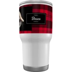 Frisco Double Walled Red Plaid Personalized Tumbler, 30-oz Cup -WoofyPlay Store 249346 PT4. AC SS1800 V1602038767