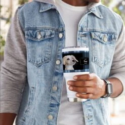 Frisco Double Walled Red Plaid Personalized Tumbler, 30-oz Cup -WoofyPlay Store 249346 PT6. AC SS1800 V1608347849