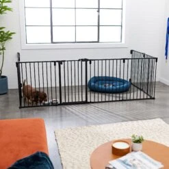 Frisco Steel 8-Panel Configurable Dog Gate & Playpen -WoofyPlay Store 250603 PT4. AC SS1800 V1615987643