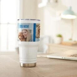 Frisco Double Walled "Dog Mom" Personalized Tumbler, 30-oz Cup -WoofyPlay Store 250741 PT4. AC SS1800 V1610772487