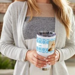 Frisco Double Walled Boho Damask Personalized Tumbler, 30-oz Cup -WoofyPlay Store 250749 PT4. AC SS1800 V1610754720
