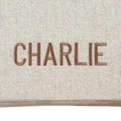 Frisco Faux Linen Personalized Dog & Cat Blanket, Beige, Large -WoofyPlay Store 252621 PT4. AC SS1800 V1604701616