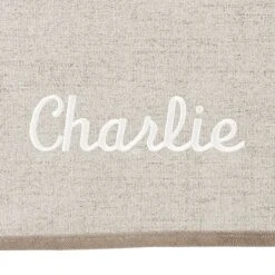 Frisco Faux Linen Personalized Dog & Cat Blanket, Beige, Large -WoofyPlay Store 252621 PT5. AC SS1800 V1604701024
