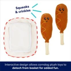 Frisco Corndog Interactive Plush Squeaky Dog Toy 8 Frisco Corndog Interactive Plush Squeaky Dog Toy -WoofyPlay Store 252746 PT2. AC SS1800 V1695760990