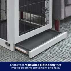 Frisco Double Door Furniture Style Dog Crate, White -WoofyPlay Store 253029 PT4. AC SS1800 V1617644245