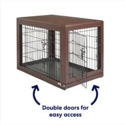 Frisco Double Door Furniture Style Dog Crate, Brown 7 Frisco Double Door Furniture Style Dog Crate, Brown -WoofyPlay Store 253033 PT3. AC SS1800 V1617644270