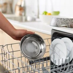 Frisco Black Marble Design Stainless Steel Dog & Cat Bowl -WoofyPlay Store 253048 PT7. AC SS1800 V1616526752