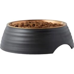 Frisco Matte Black Design Light Copper Stainless Steel Dog & Cat Bowl -WoofyPlay Store 253051 PT3. AC SS1800 V1616526482