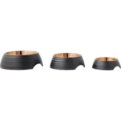 Frisco Matte Black Design Light Copper Stainless Steel Dog & Cat Bowl -WoofyPlay Store 253051 PT6. AC SS1800 V1616526393