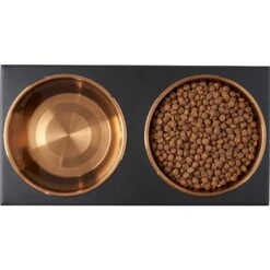 Frisco Copper Stainless Steel Elevated Foldable Double Dog & Cat Bowls -WoofyPlay Store 253060 PT5. AC SS1800 V1616595415