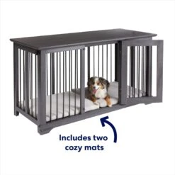 Frisco "Broadway" Dog Crate Credenza & Mat Kit -WoofyPlay Store 255324 PT3. AC SS1800 V1667228425