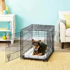 Frisco Heavy Duty Fold & Carry Double Door Collapsible Wire Dog Crate & Frisco Micro Terry Dog Crate Mat 7 Frisco Heavy Duty Fold & Carry Double Door Collapsible Wire Dog Crate & Frisco Micro Terry Dog Crate Mat -WoofyPlay Store 255531 PT2. AC SS1800 V1604149293