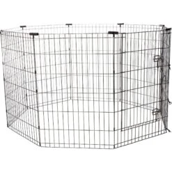Frisco Heavy Duty Fold & Carry Double Door Collapsible Wire Dog Crate & Frisco Wire Dog & Small Pet Exercise Pen With Step-Through Door -WoofyPlay Store 255537 PT3. AC SS1800 V1603646527