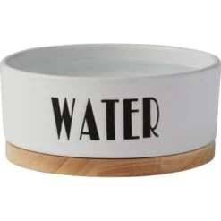 Frisco Ceramic Water Dog & Cat Bowl With Wood Base 6 Frisco Ceramic Water Dog & Cat Bowl With Wood Base -WoofyPlay Store 256047 PT4. AC SS1800 V1615310854