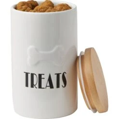 Frisco Ceramic Treat Jar With Wood Lid 8 Frisco Ceramic Treat Jar With Wood Lid -WoofyPlay Store 256050 PT3. AC SS1800 V1616506605