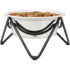 Frisco Triangle Iron Non-Skid Elevated Dog & Cat Bowl -WoofyPlay Store 257155 PT2. AC SS1800 V1615312981